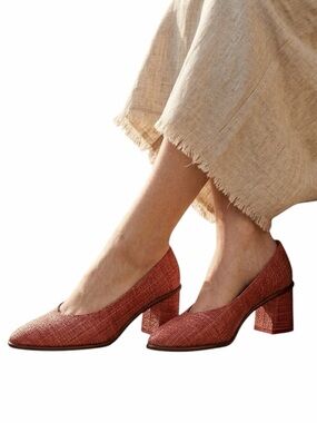 Miista Bernadette Ruby Raffia Pumps EU 37 US 6.5-7 Made in Spain
